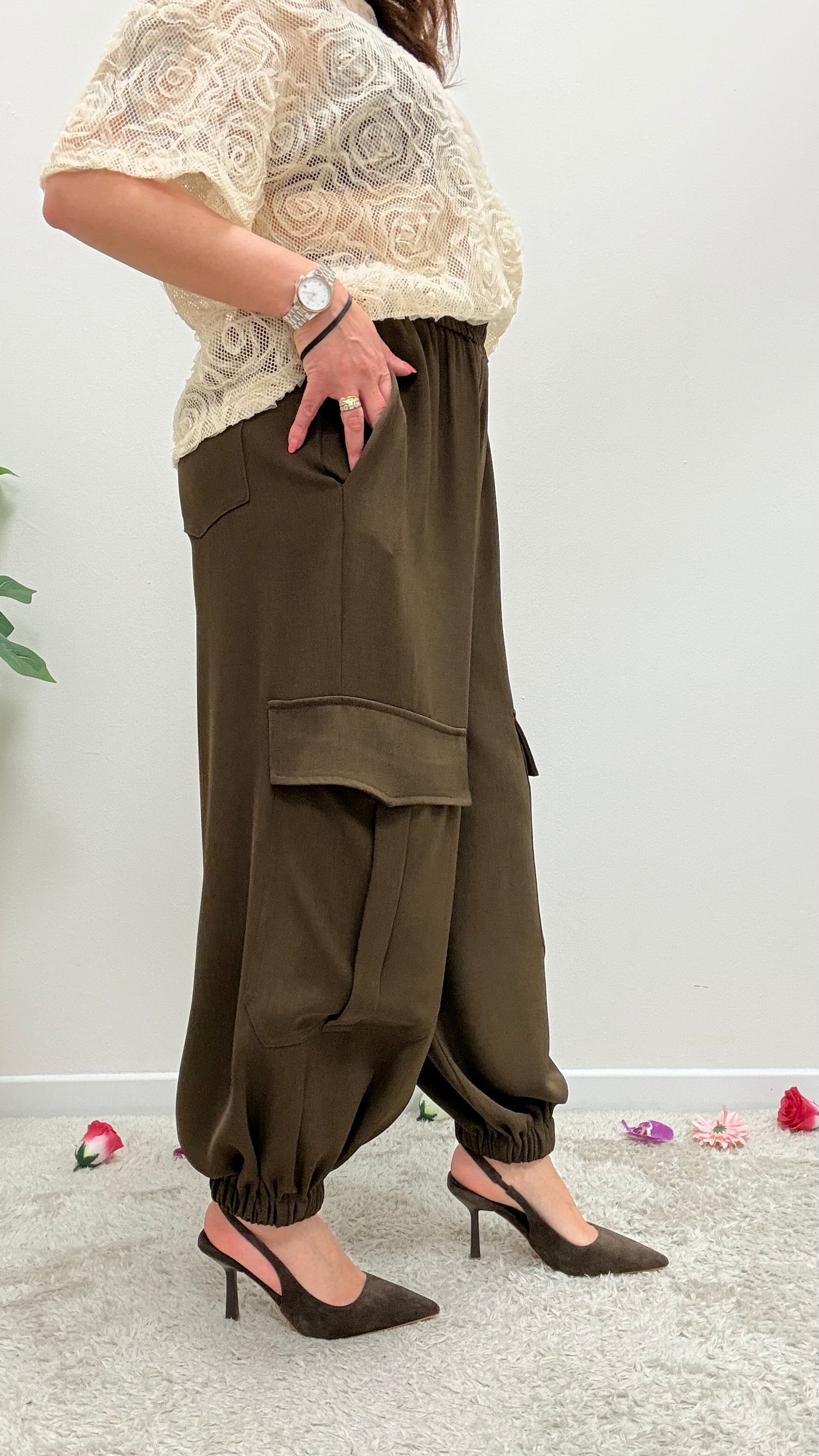 Pantaloni Cargo Haveone moro