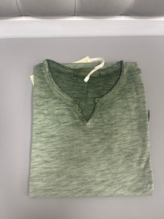 Gianni Lupo T-Shirt Scollo a V Verde