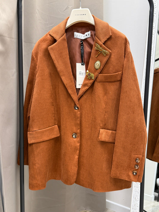 Giacca over velluto spille Haveone