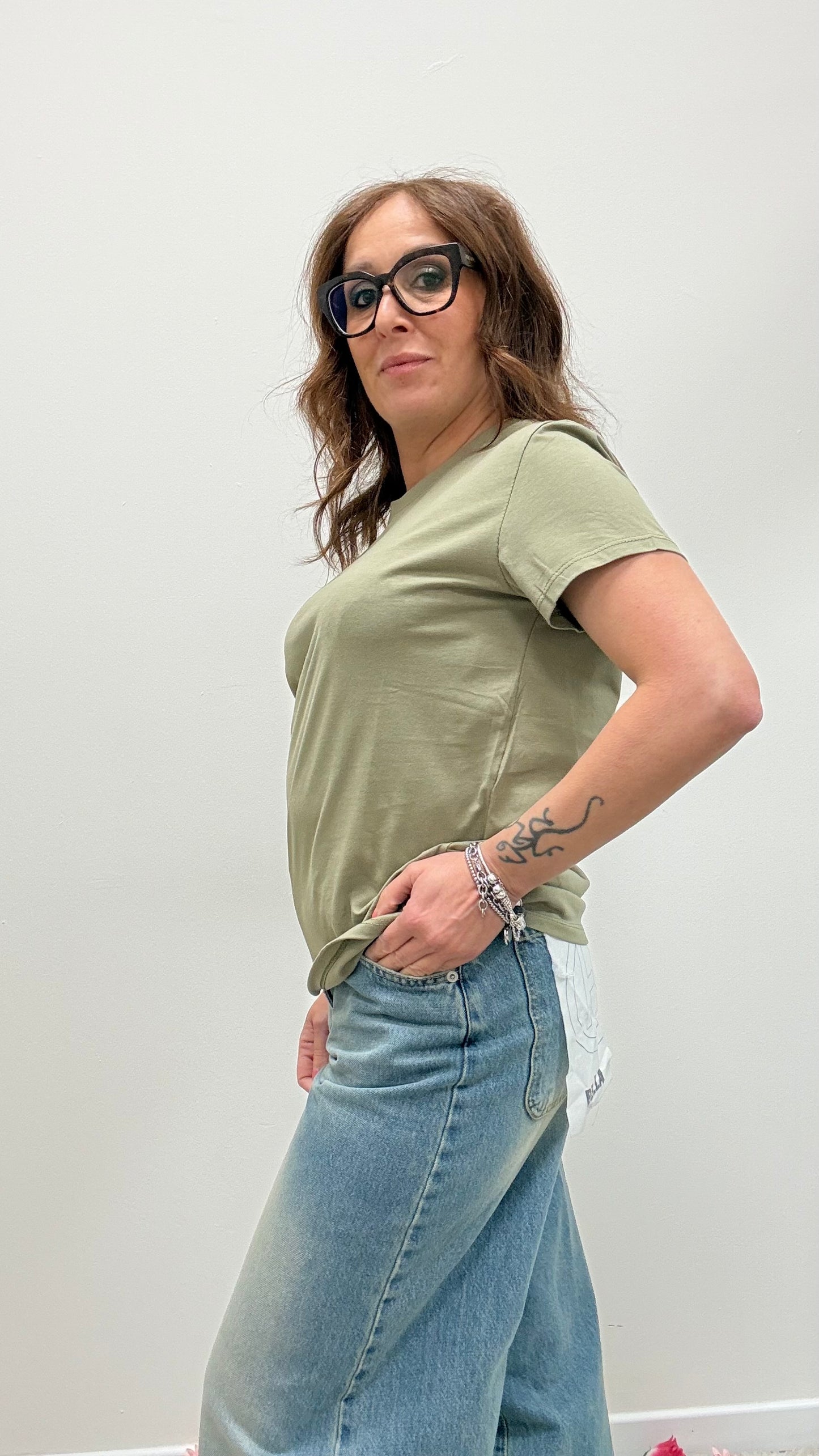 T-shirt regular fit Susy Mix verde salvia