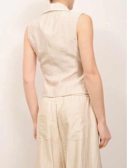 Gilet Con Cintura Tensione In Burro
