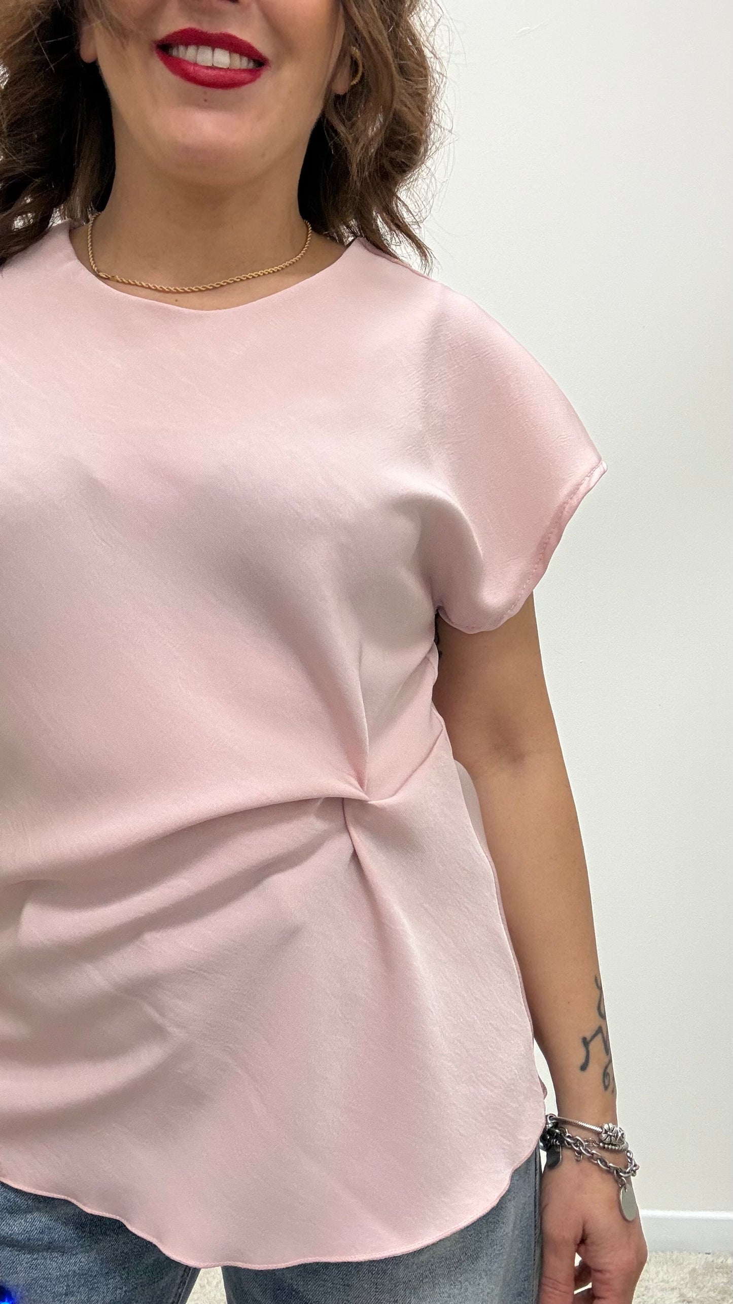 Maglia rosa con nodo Extasy