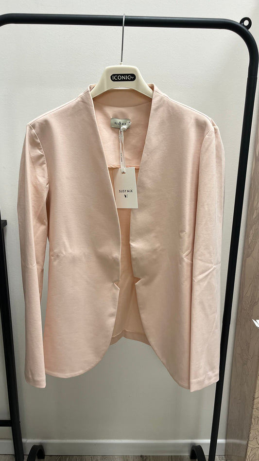 Susy Mix Giacca Punto Milano Rosa Cipria
