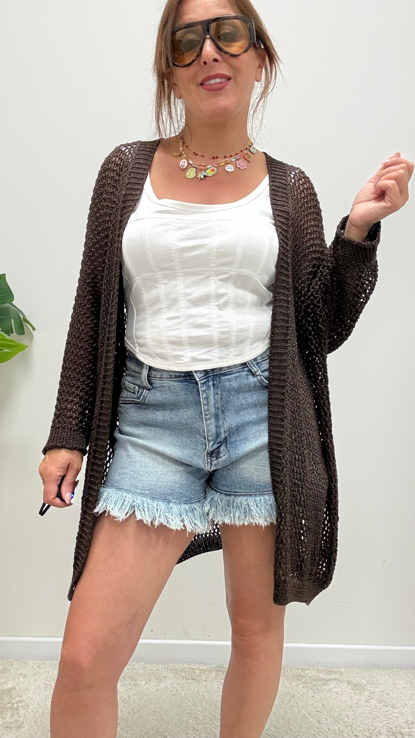 Coprispalle Cardigan traforato Moro Extasy