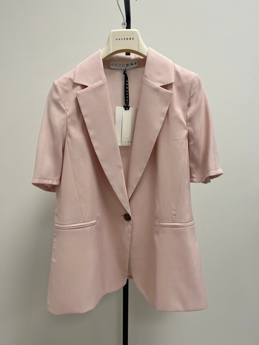 HaveOne Giacca in Modal Rosa Mezza Manica