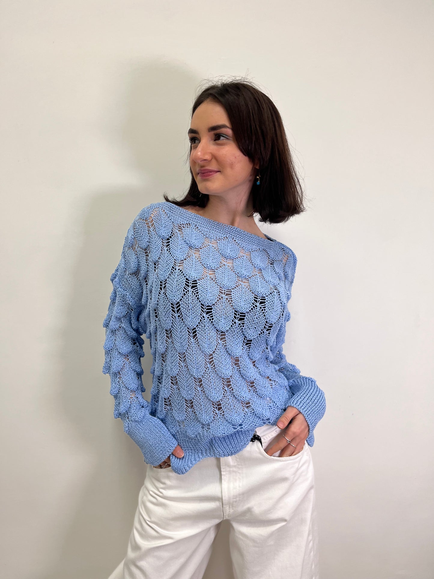 Maglia petalo Azzurro Susy Mix