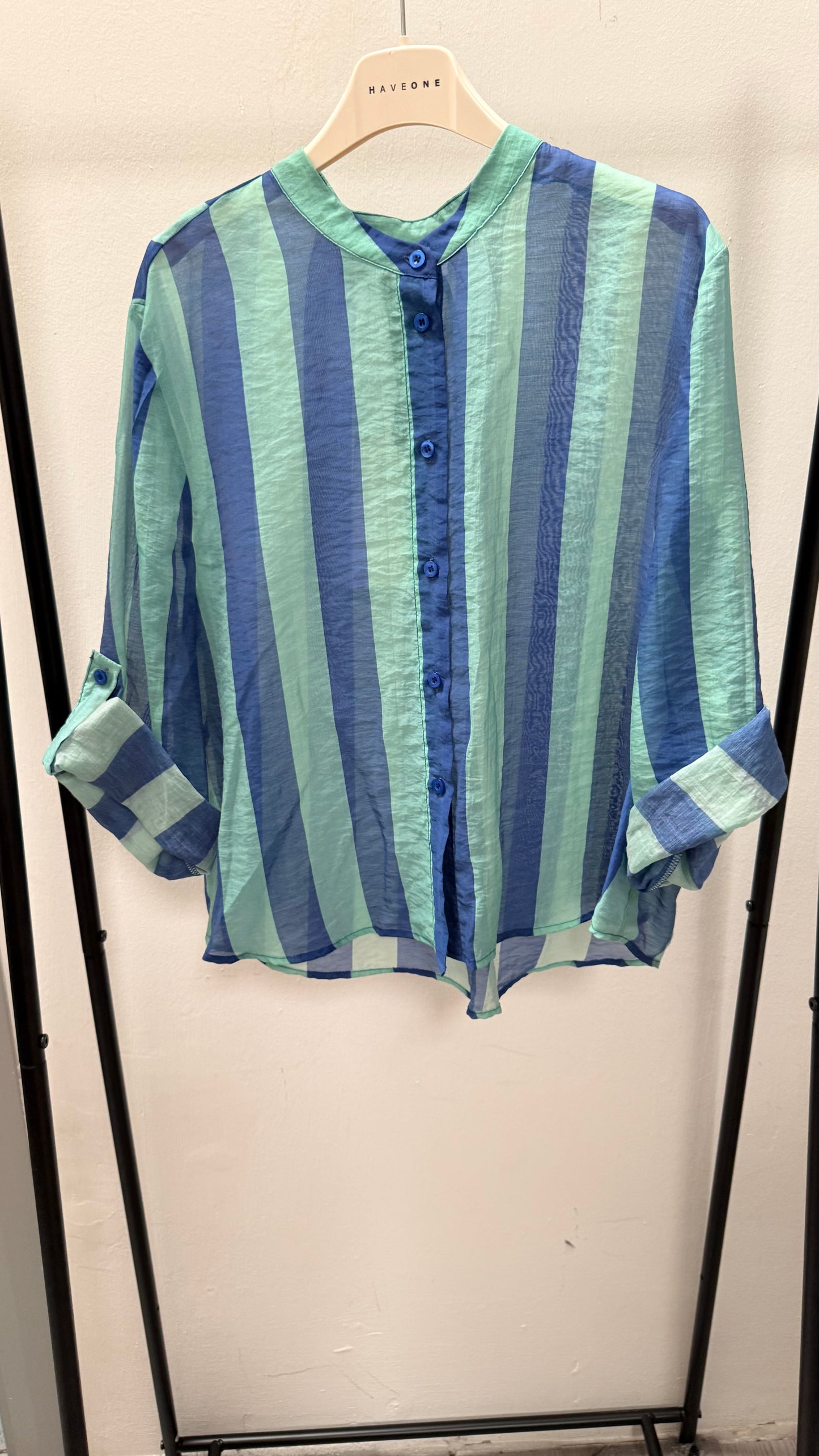 Camicia Riga Blu Royal e tiffany HaveOne Art.CVS-Q422