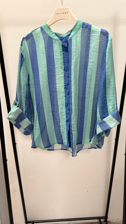 Camicia Riga Blu Royal e tiffany HaveOne Art.CVS-Q422