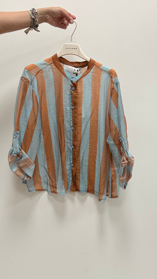 Camicia Riga azzurro tabacco HaveOne Art.CSV-Q422