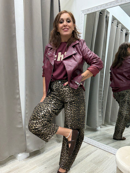 Chiodo ecopelle Susy Mix Vino