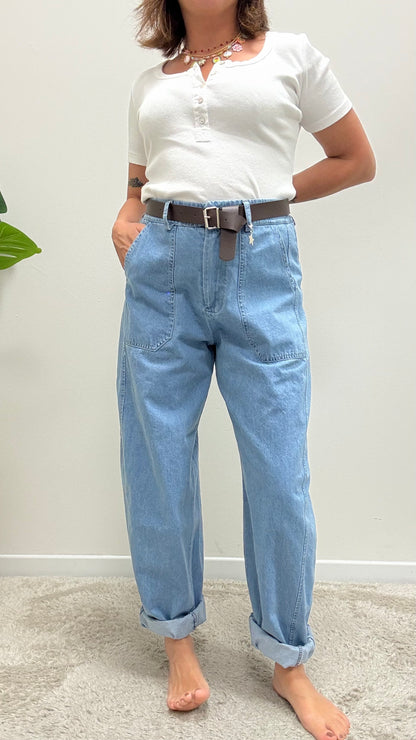 Pantaloni ovetto stellina in Chambray Susy Mix