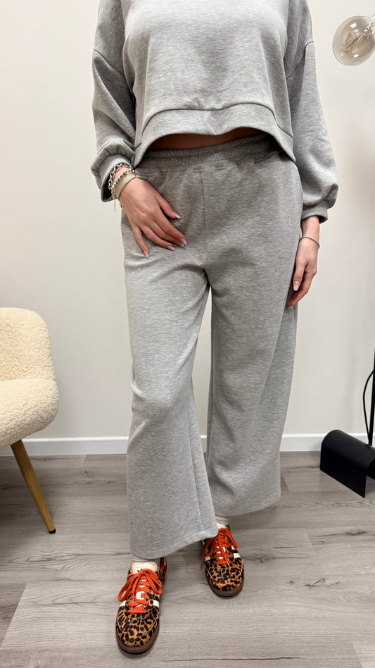 Pantaloni ovetto scuba  grigio Haveone