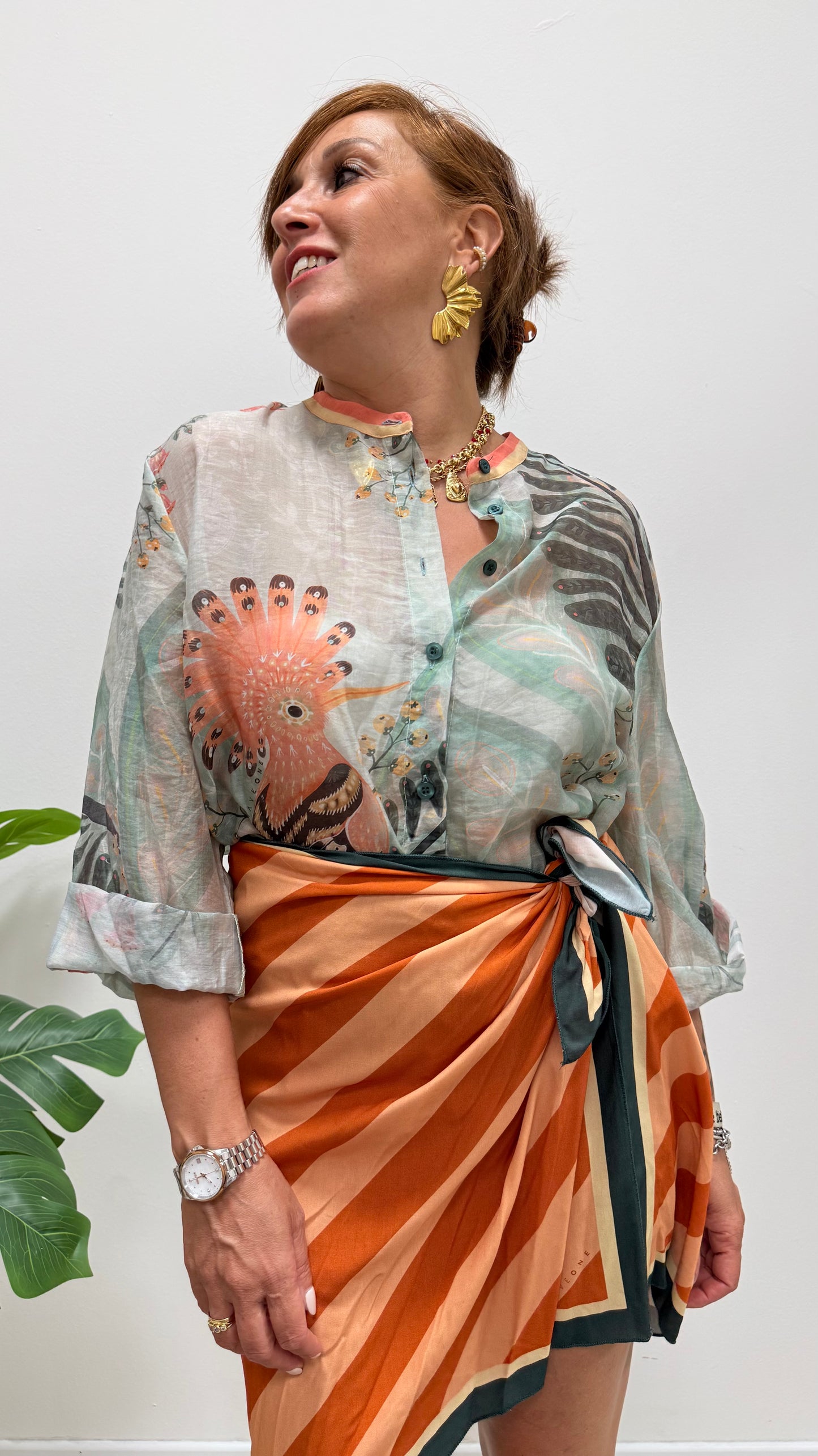 Camicia cocorito verde HaveOne Art.CSV-Q513