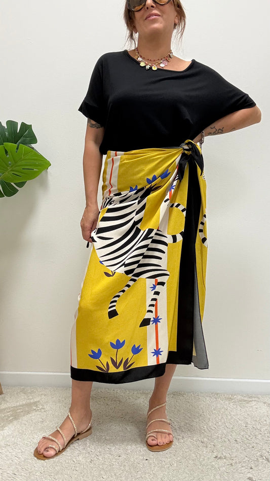 Gonna pareo zebra gialla HaveOne