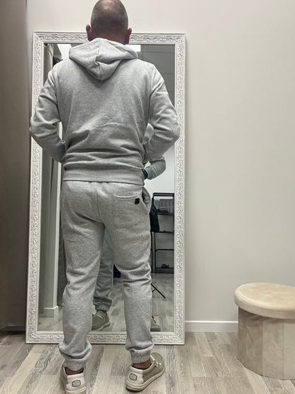 Gianni Lupo Pantalone Jogger Uomo in Felpa Grigio