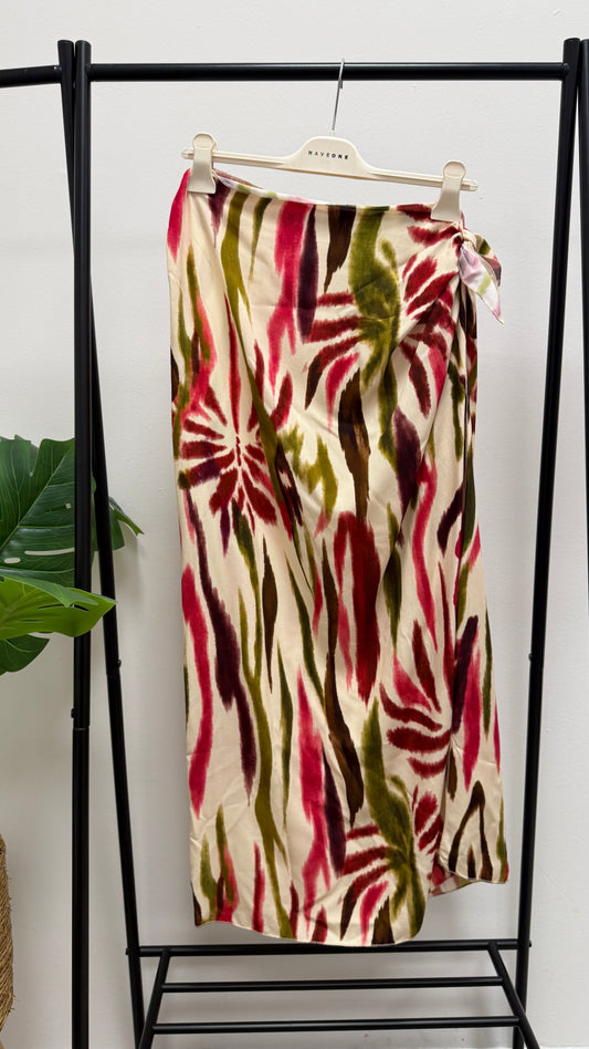 Gonna pareo palme fucsia verde HaveOne