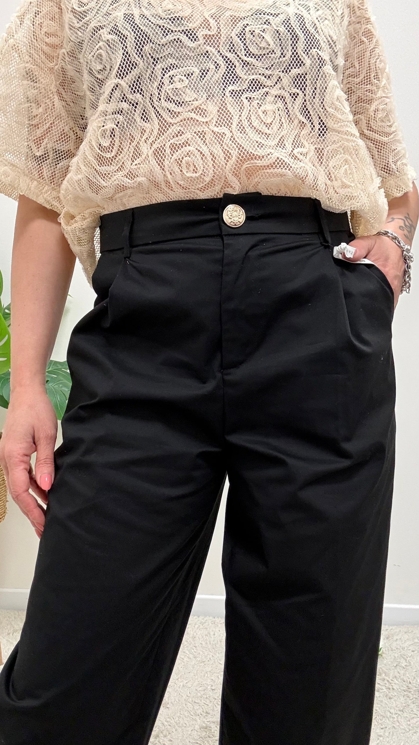 Susy Mix Pantalone Carrot Nero