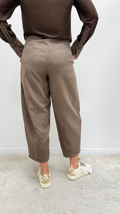 Pantaloni balloon effetto scamosciato Extasy