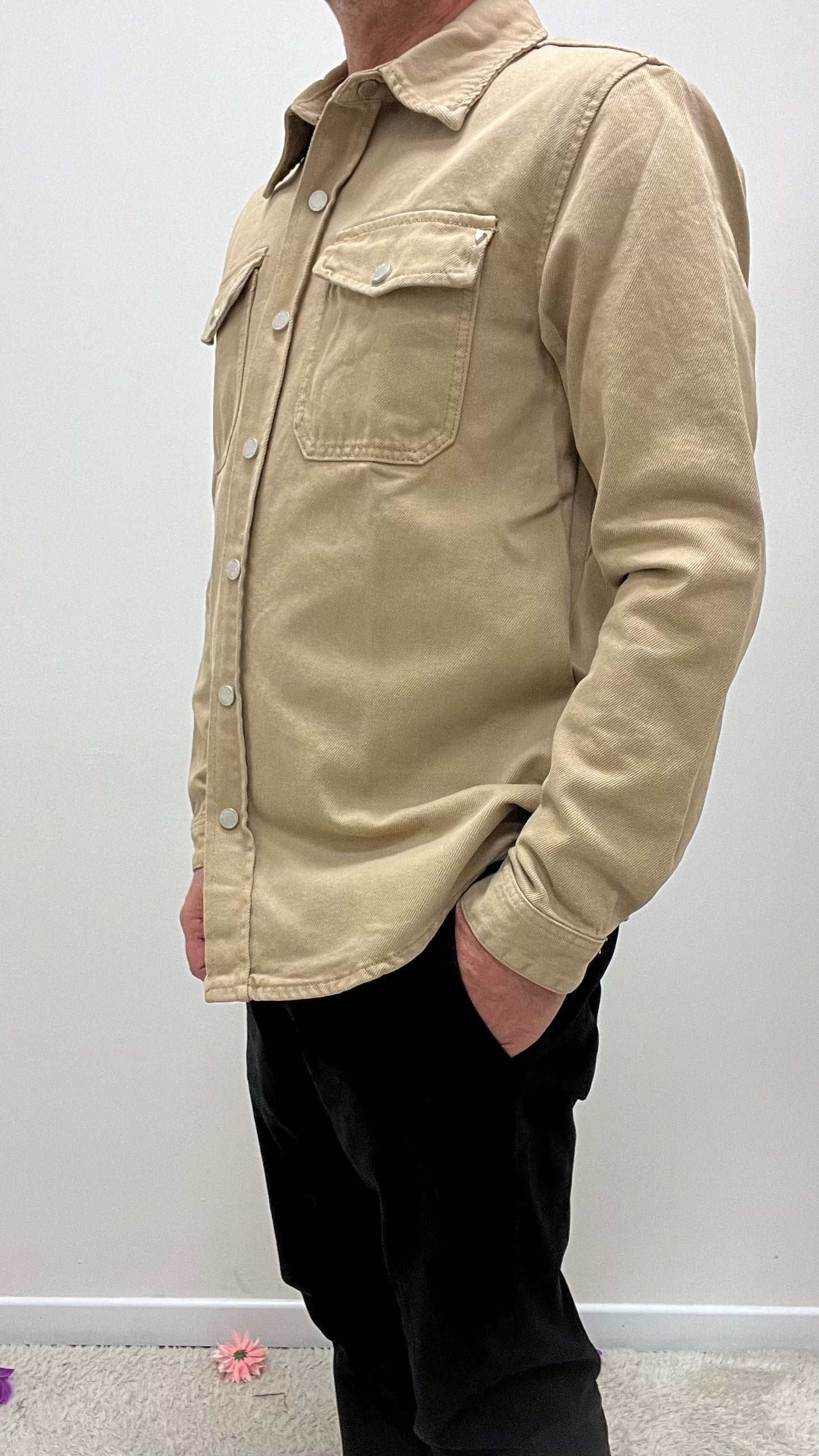 Giacca Camicia in Jeans Cammello Gianni Lupo