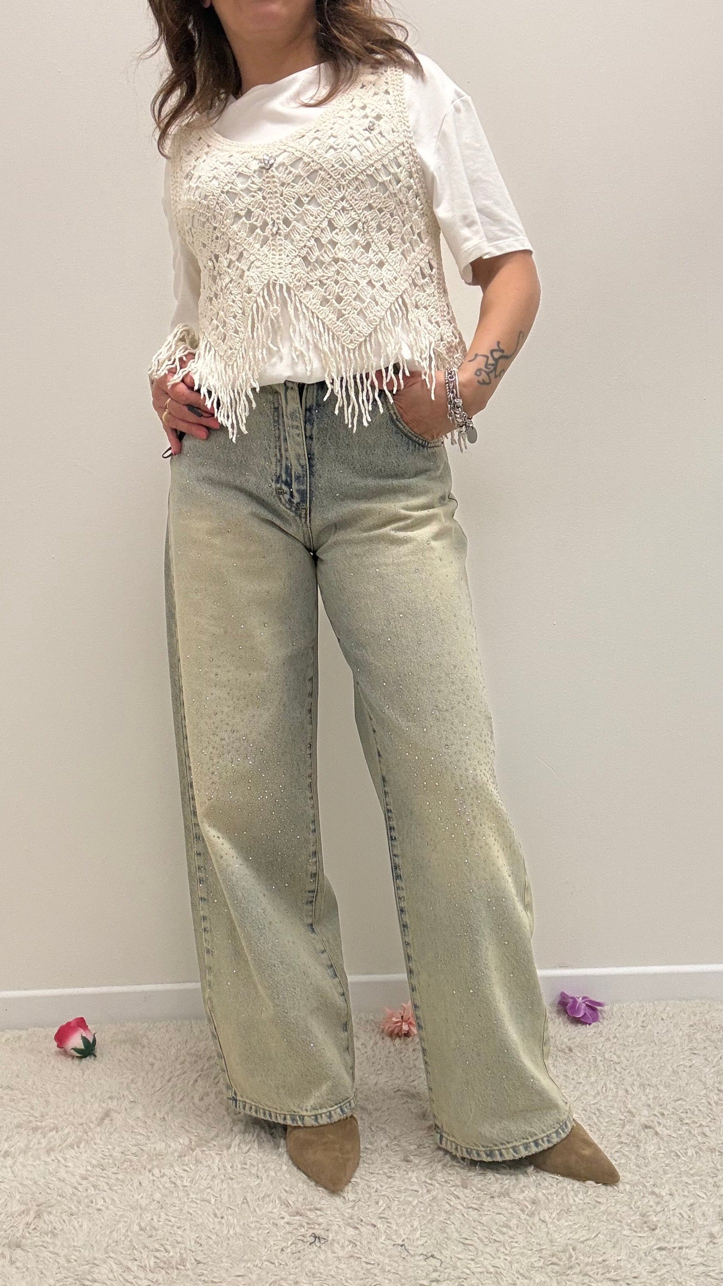 Jeans BELLA strass Haveone