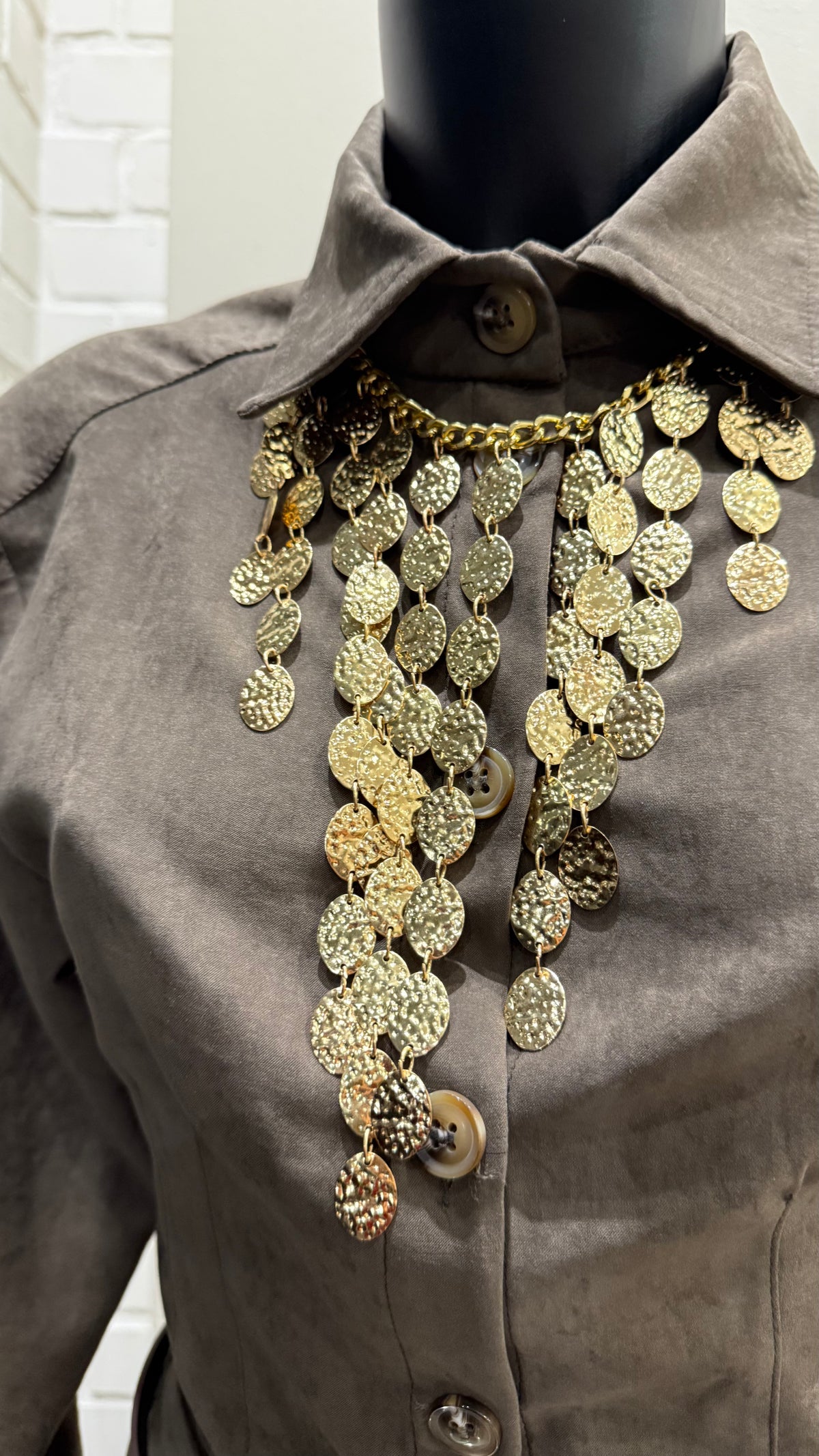 Collana Athena acciaio martellato