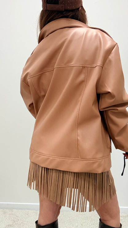 Chiodo over ecopelle blush Haveone