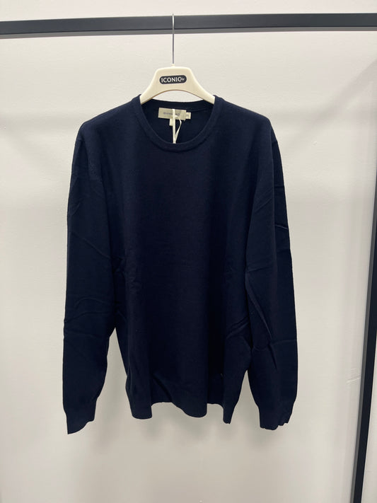 Maglia Girocollo in Viscosa Uomo Gianni Lupo Blu Navy