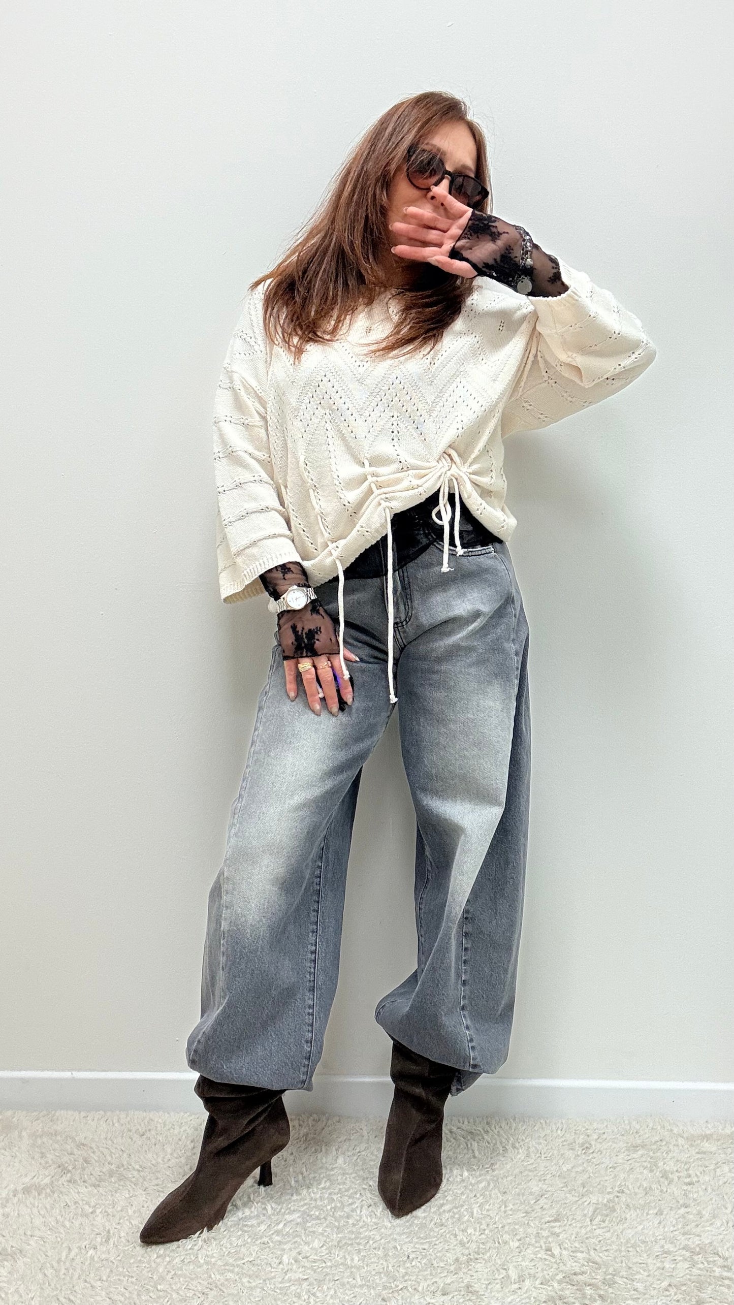 Jeans Lucy barrel grigio Haveone