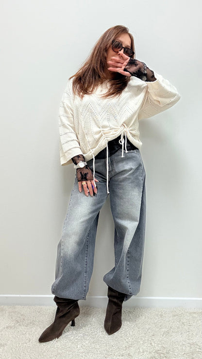 Jeans Lucy barrel grigio Haveone