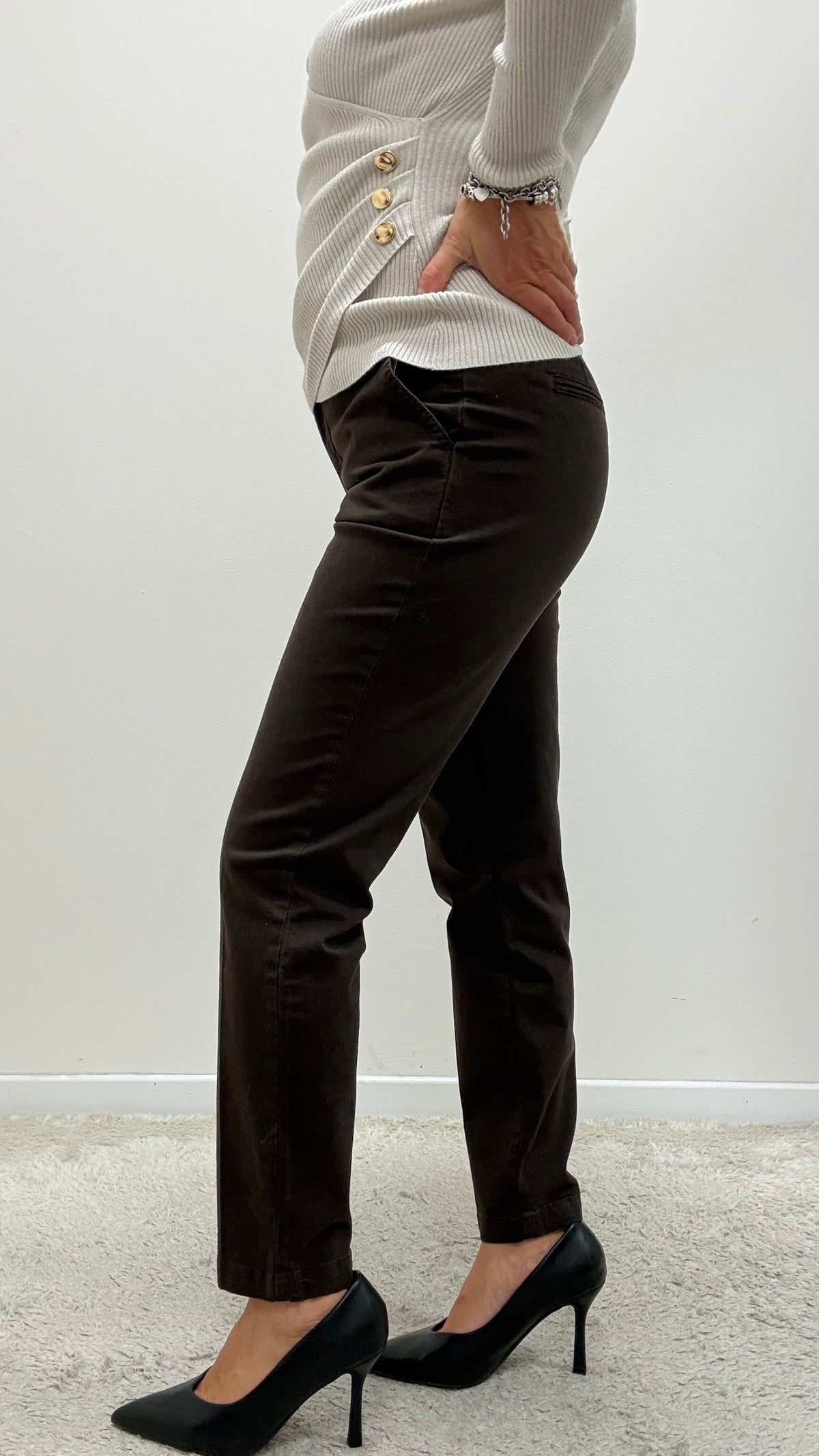 Pantalone Chino cotone moro Extasy