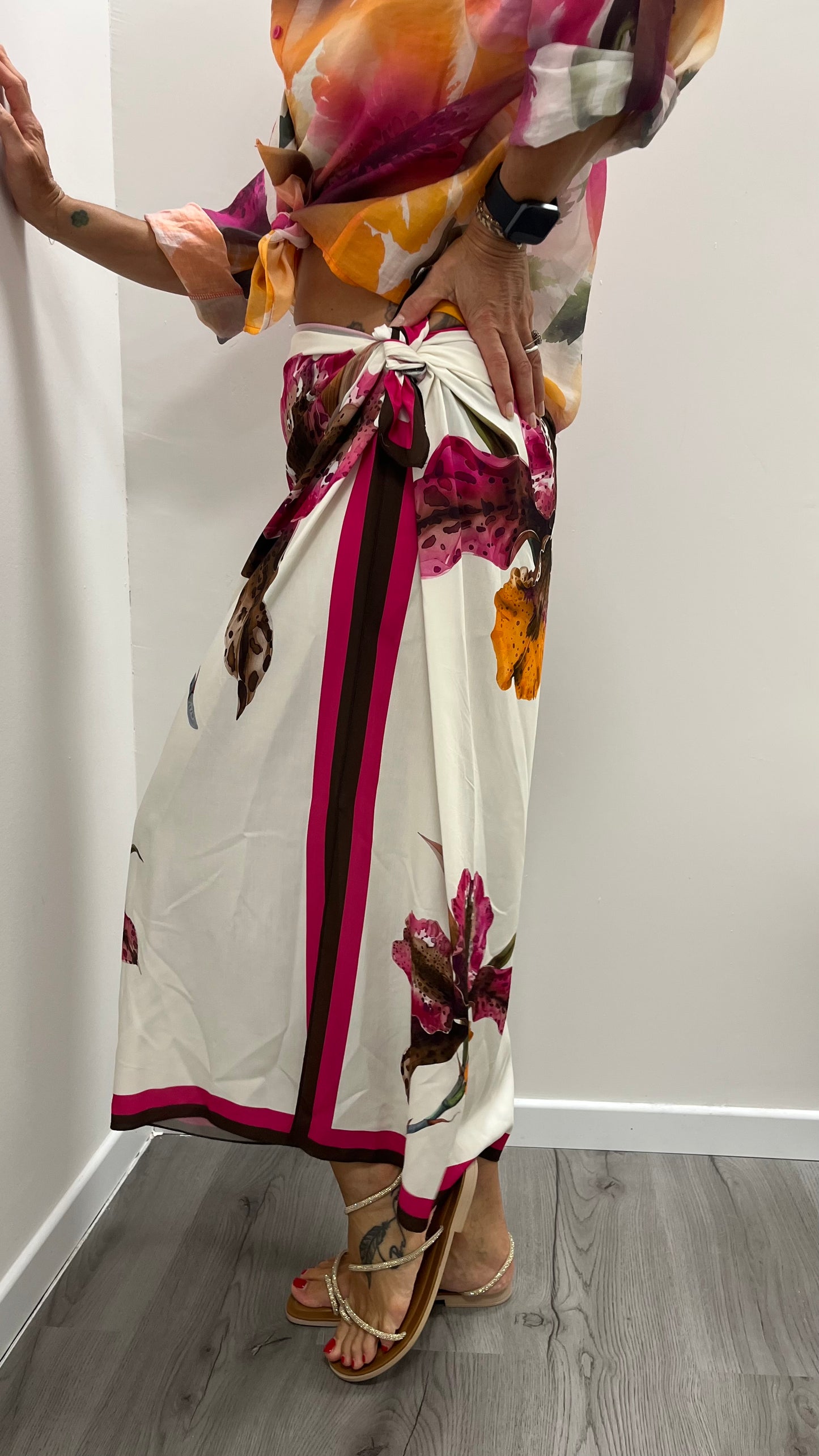 Gonna pareo lunga orchidea fucsia moro Haveone art. GVS-Q281