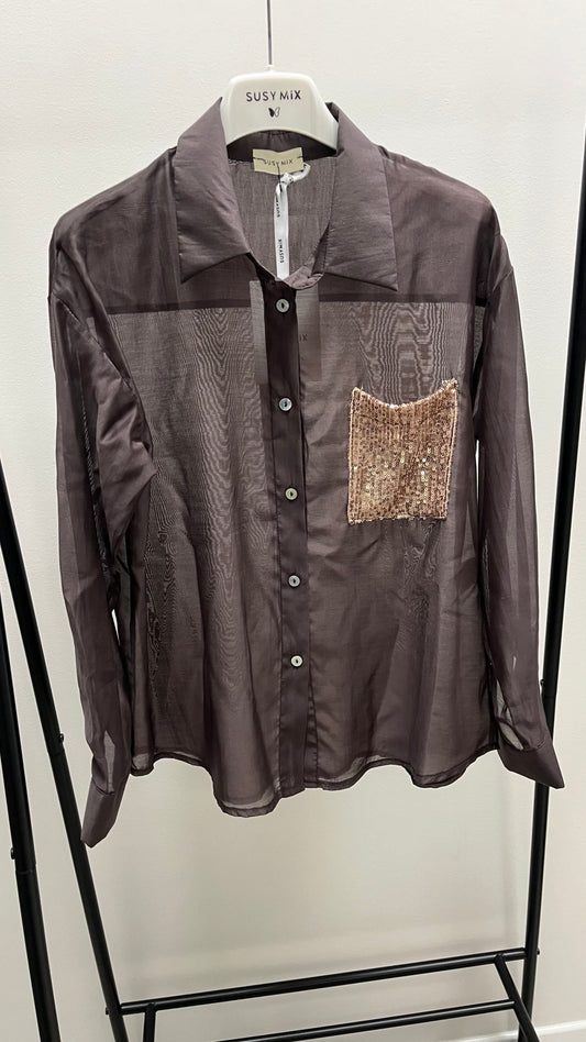 Camicia Tasca Paillettes Moro Susy Mix