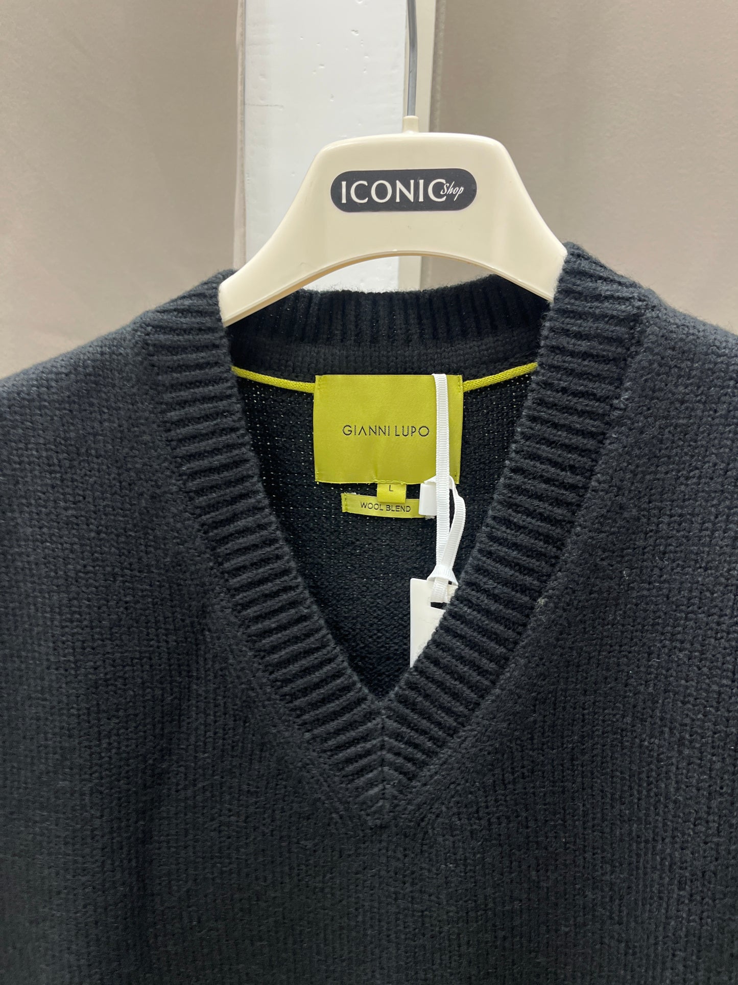 Gilet scollo a V Gianni Lupo Nero