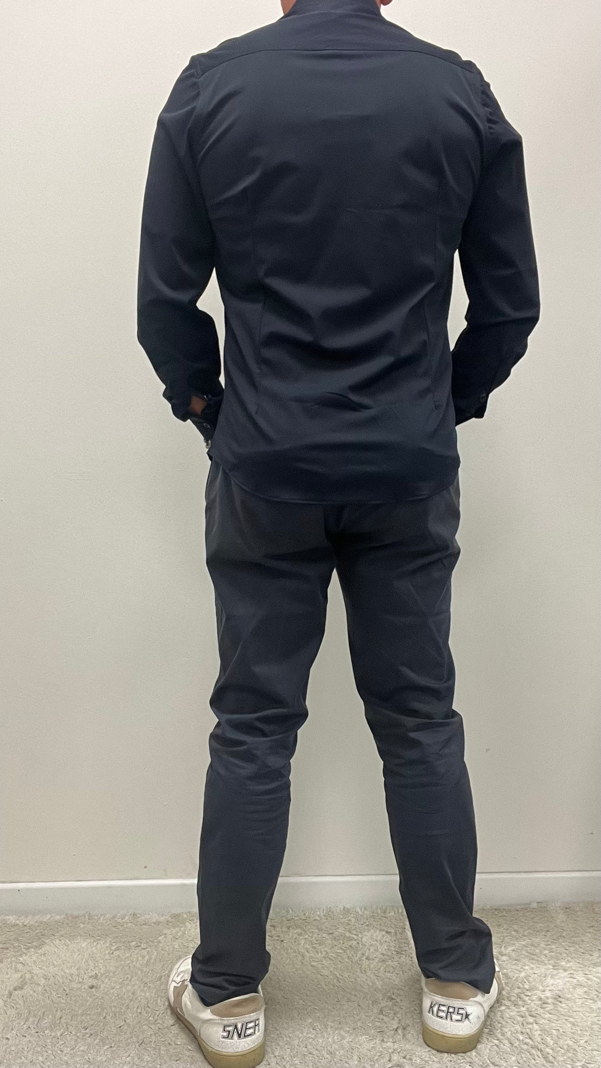 Camicia Tessuto Tecnico Over-D Blu Navy