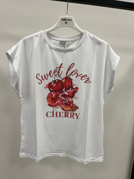 Susy Mix T-Shirt con stampa Cherry