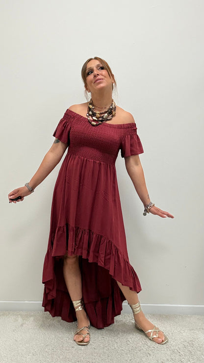 Abito shiffer con coda india Brend Atelier