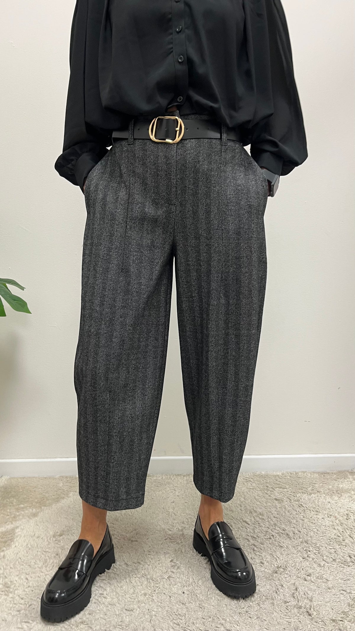 Pantalone baloon con cintura Extasy spigato