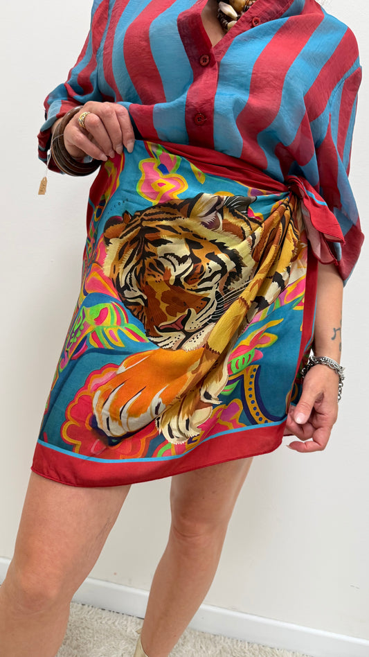Gonna pareo corta tigre india Haveone art. GVS-Q239