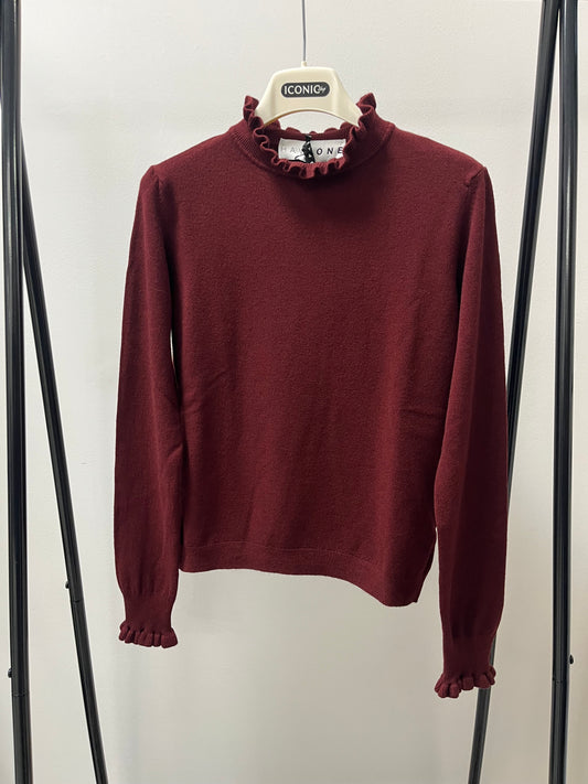 Maglia collo a Fiore HaveOne Bordeaux
