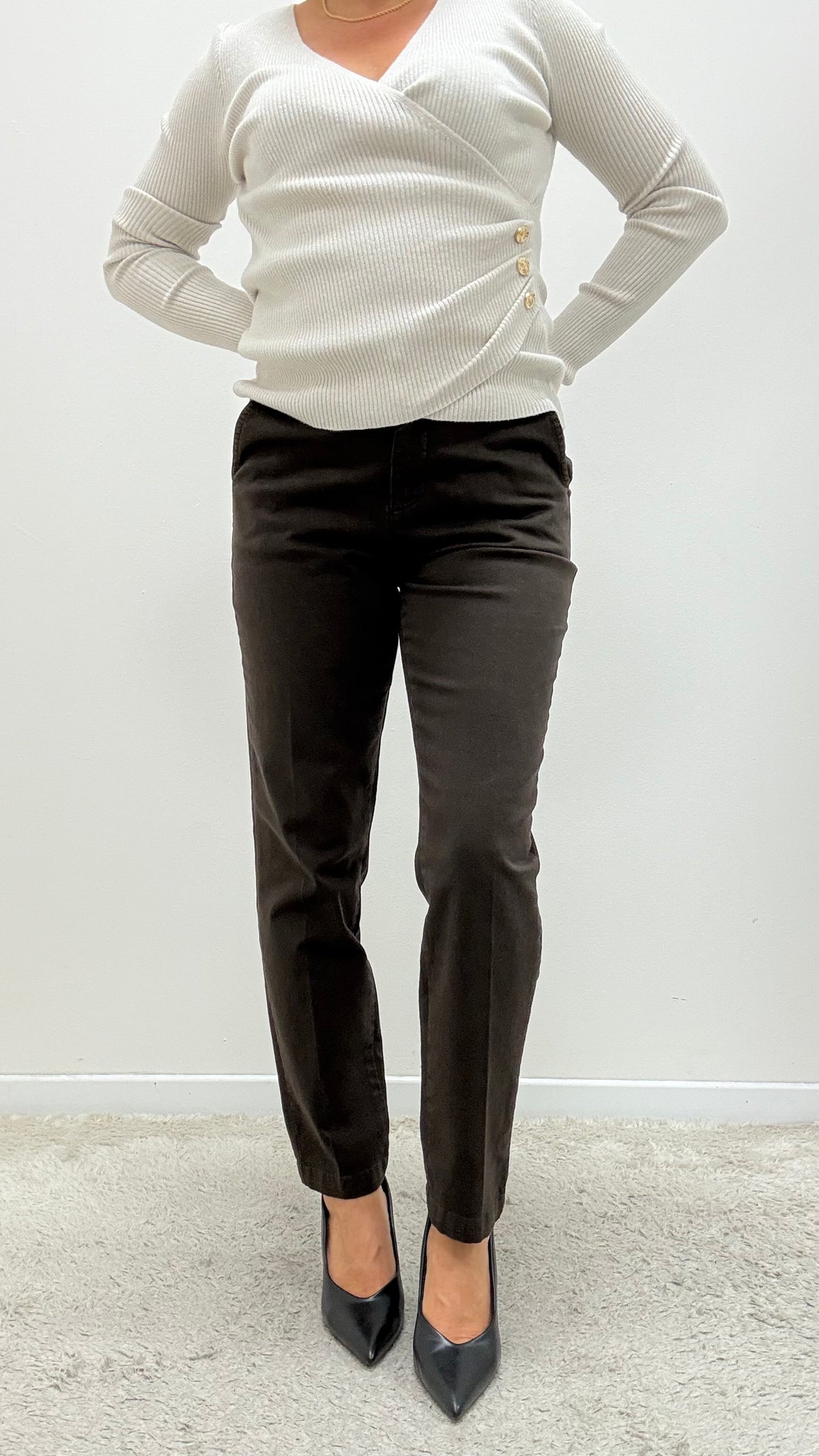 Pantalone Chino cotone moro Extasy