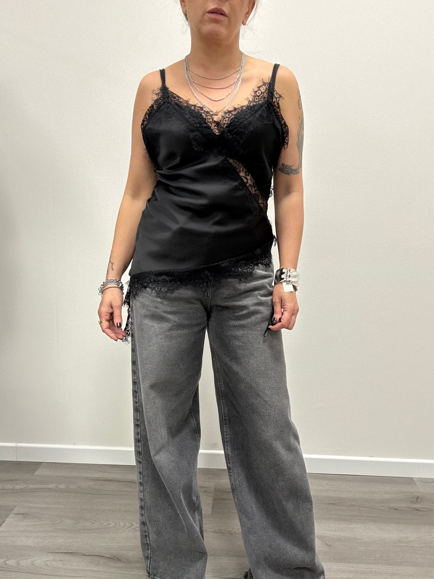 Top pizzo con punta Susy mix