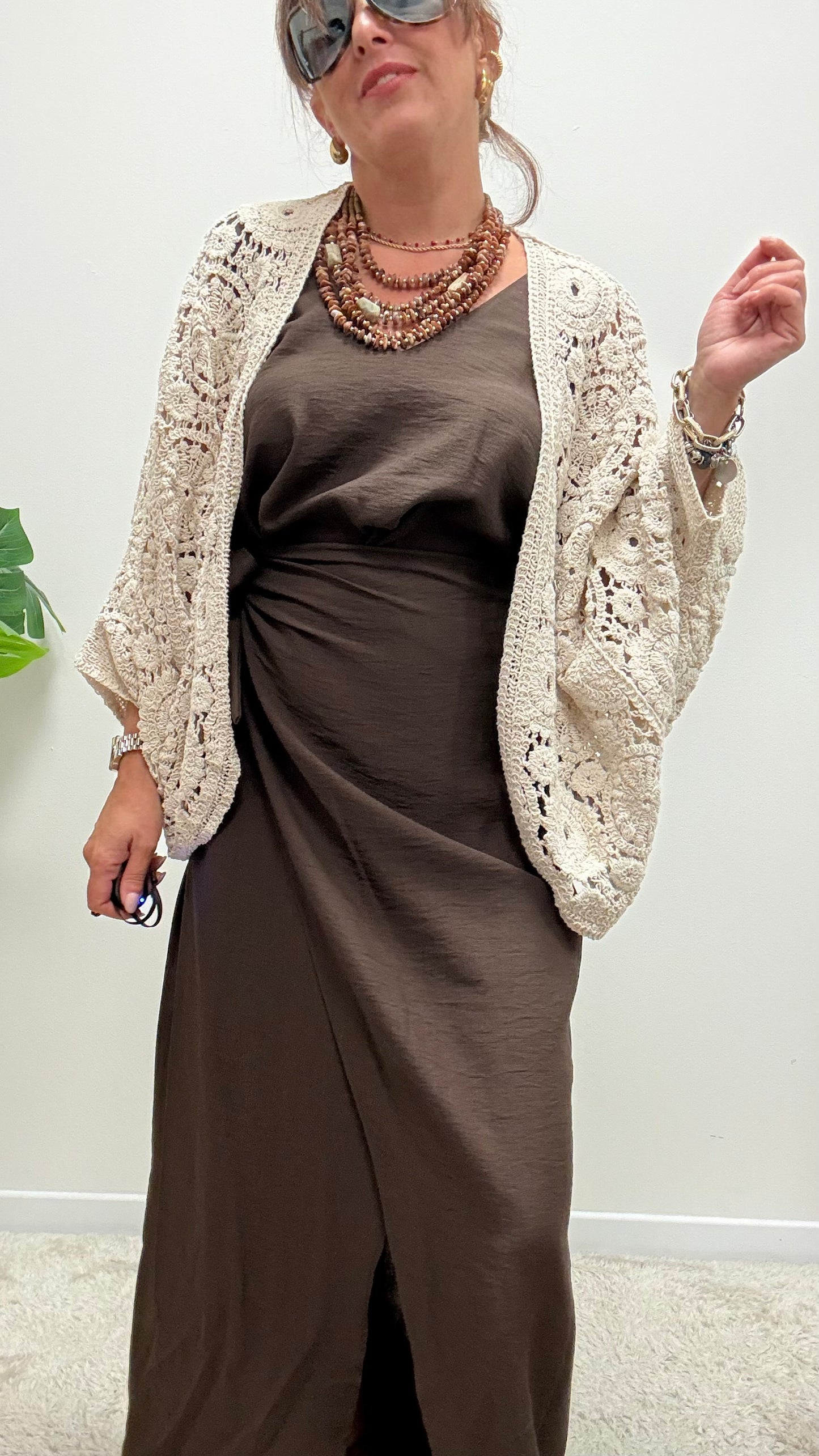 Cardigan crochet burro Haveone