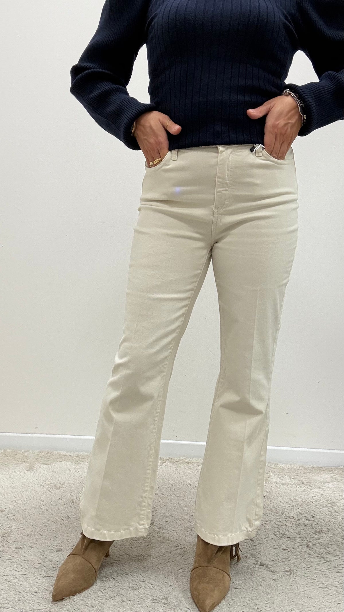 Pantaloni a trombetta Extasy burro