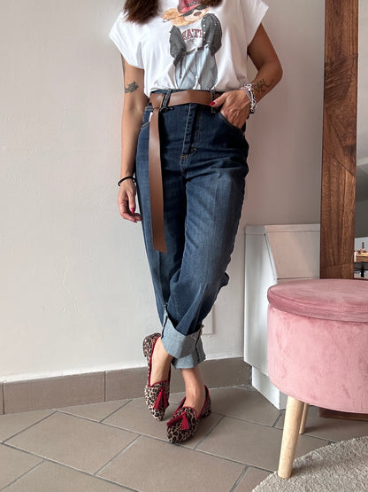 Denim mandy con risvolto Haveone