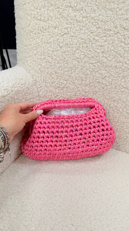 Borsa HAND MADE tricot fucsia cangiante Memoire