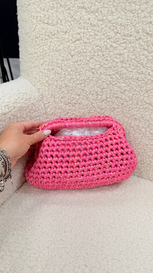 Borsa HAND MADE tricot fucsia cangiante Memoire