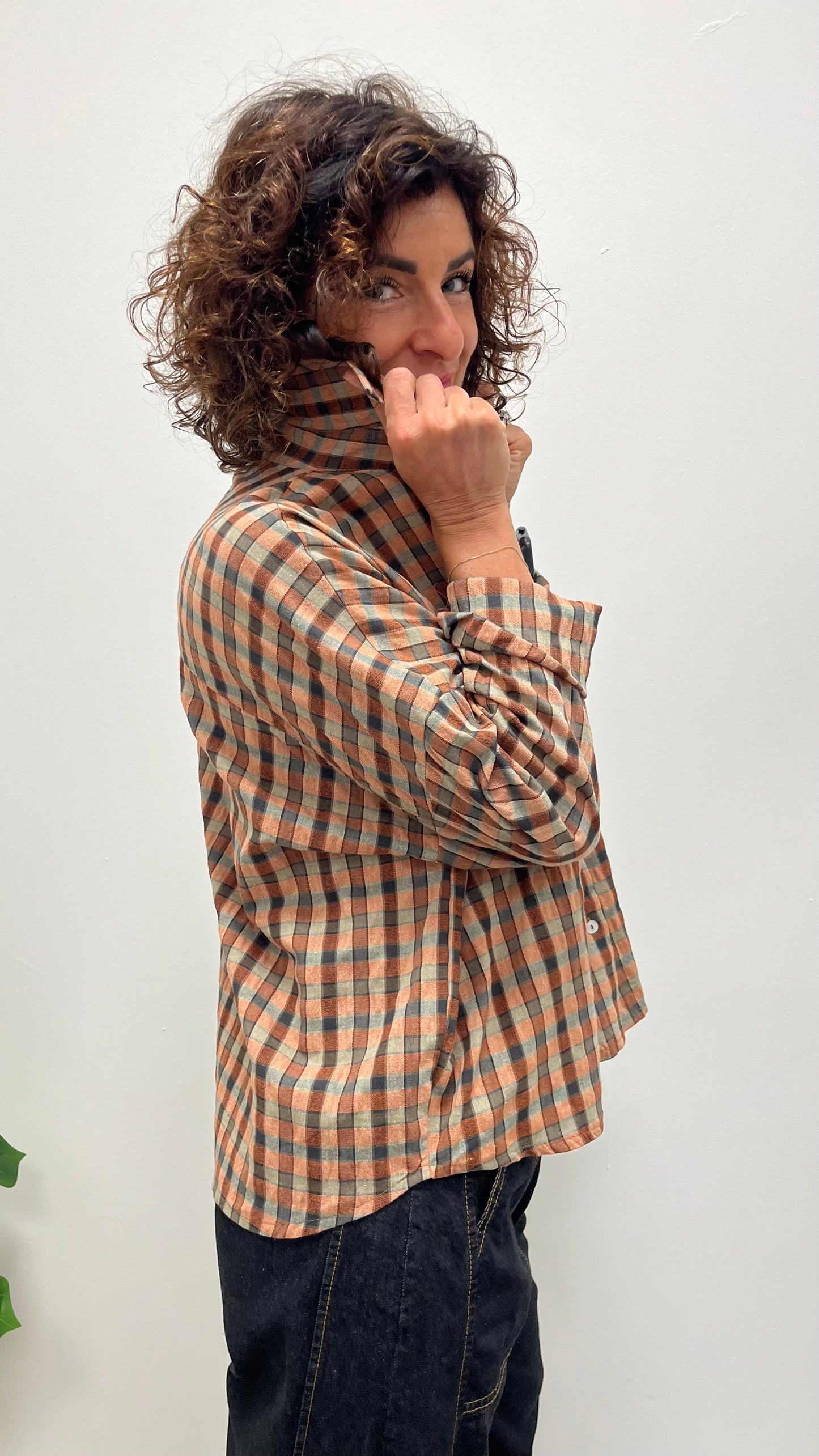 Camicia Over Quadri Coccio HaveOne CNO-R060