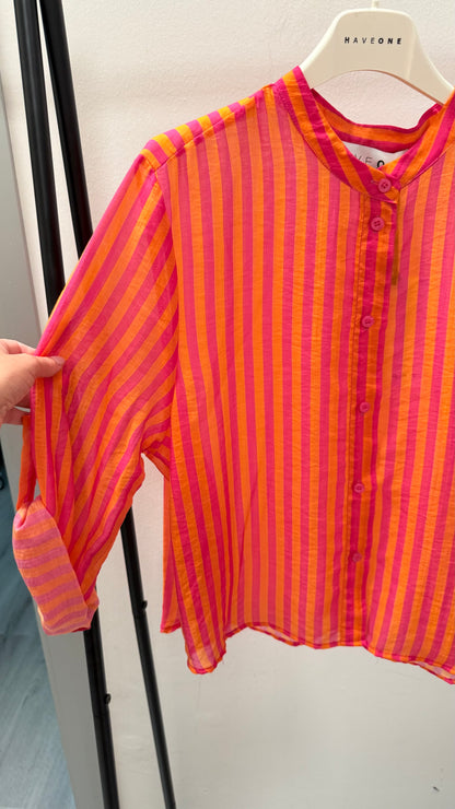 Camicia Riga arancio e fucsia HaveOne