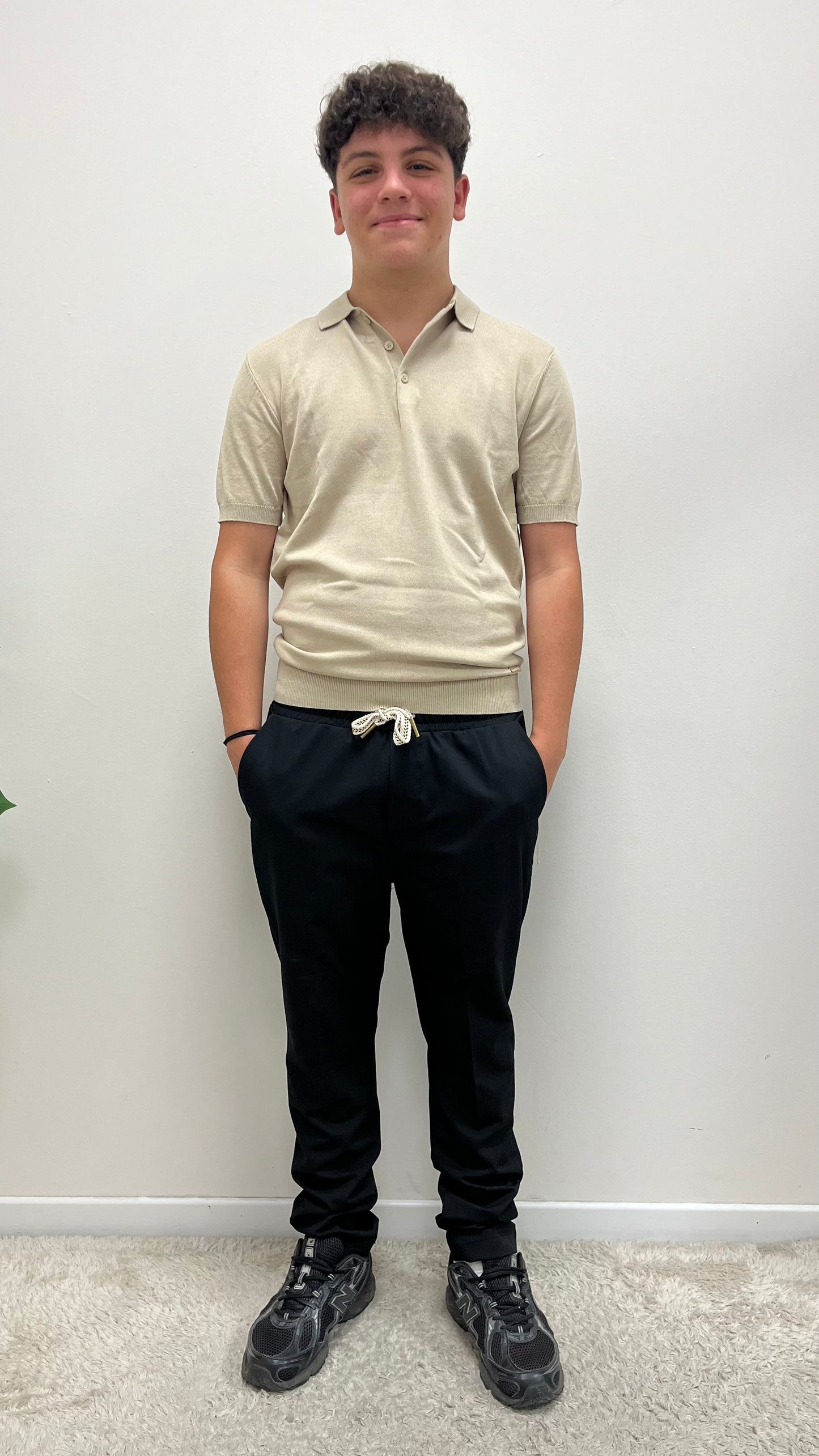 Polo in Filo Beige Gianni Lupo