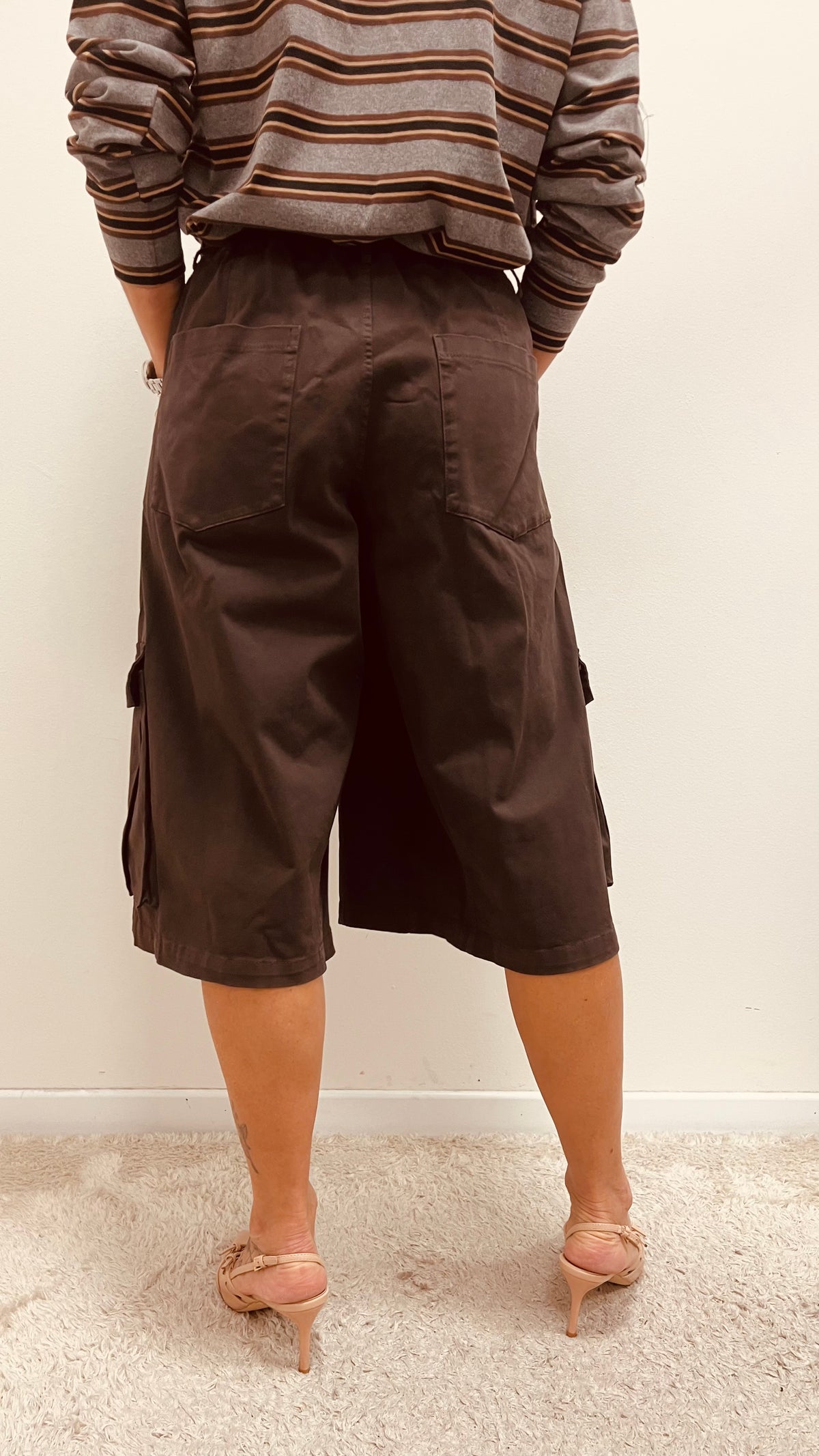 Bermuda cargo donna cioccolato My-d